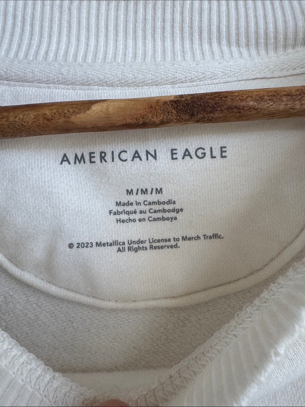 American Eagle Metallica Master Puppets Graphic Distressed oversized sweatshirt - Picture 5 of 8